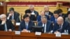 Kyrgyzstan - Prime Minister Mukhammed Abylgaziev in Parliament, which is considering the report of the government for 2018. April 24, 2019